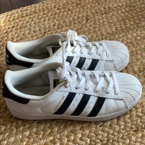Adidas Superstars white with black stripes